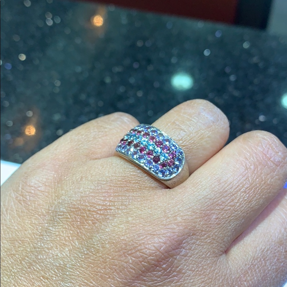 Silver Multi Stone Ring - image 3